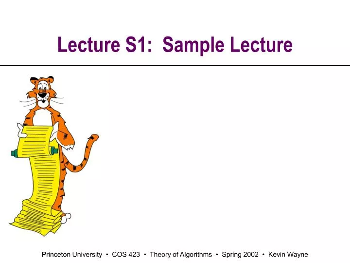 lecture s1 sample lecture