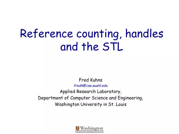 reference counting handles and the stl