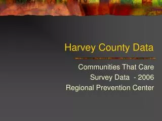 Harvey County Data