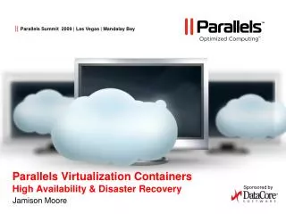 Parallels Virtualization Containers High Availability &amp; Disaster Recovery