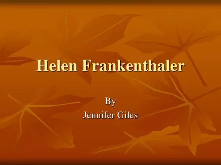 helen frankenthaler