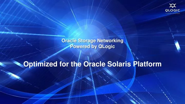 oracle storage networking powered by qlogic