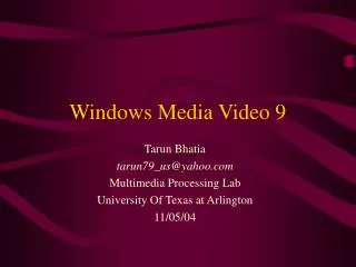 Windows Media Video 9