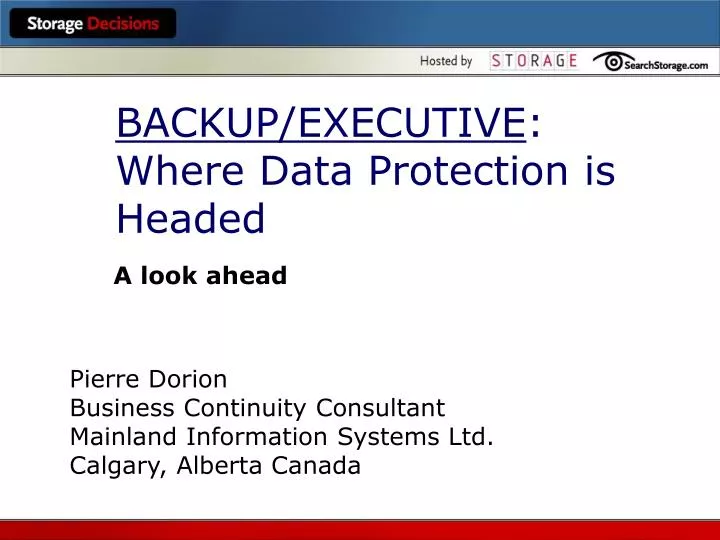 backup executive where data protection is headed