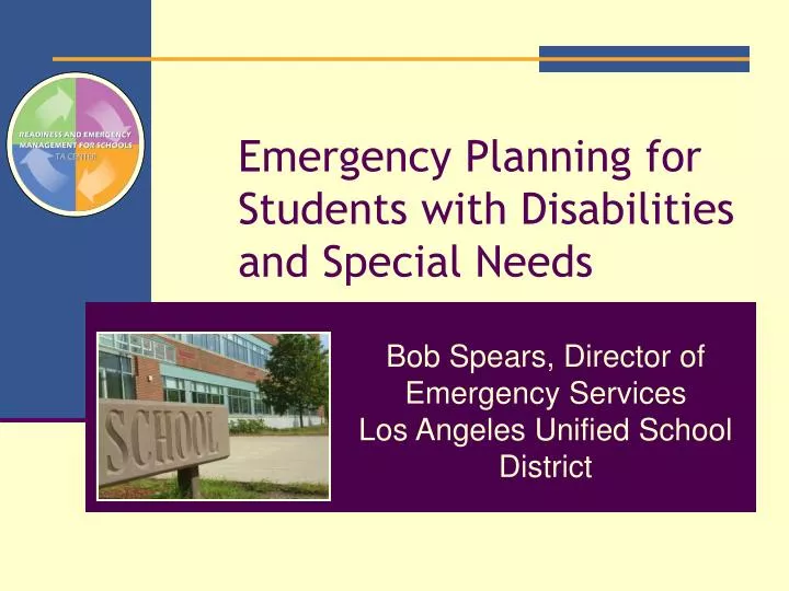 emergency planning for students with disabilities and special needs