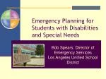 Emergency Planning for Students with Disabilities and Special Needs - slide 1