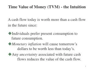 Time Value of Money (TVM) - the Intuition