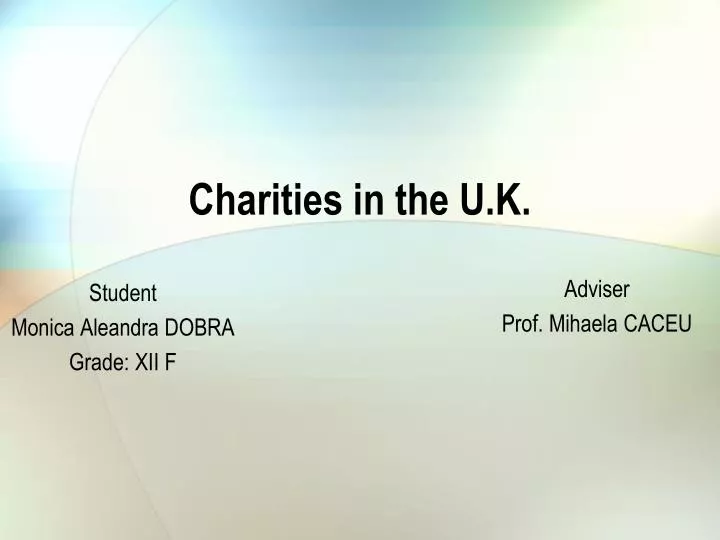 charities in the u k