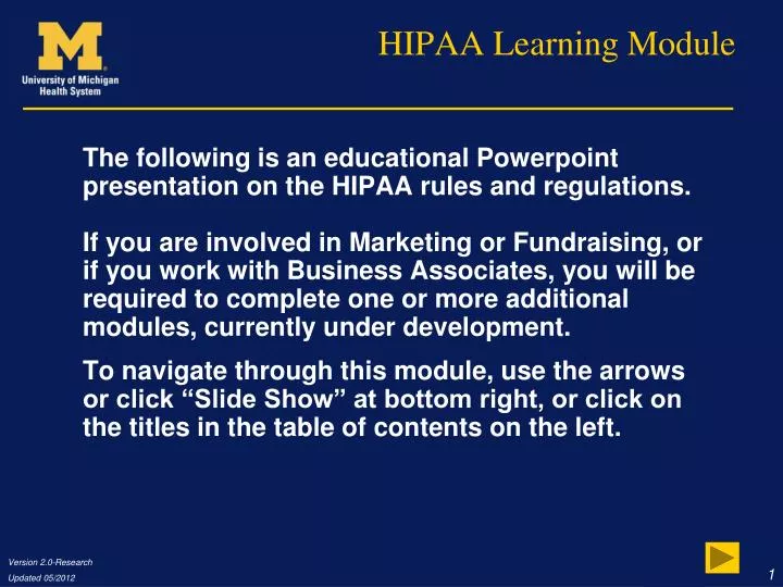 hipaa learning module
