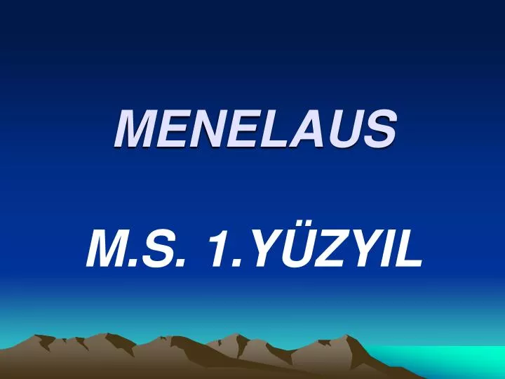 menelaus