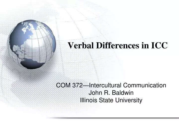 verbal differences in icc