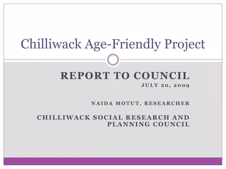 chilliwack age friendly project