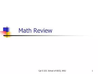 Math Review