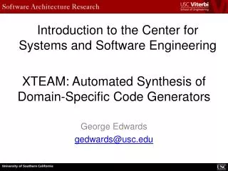 XTEAM: Automated Synthesis of Domain-Specific Code Generators