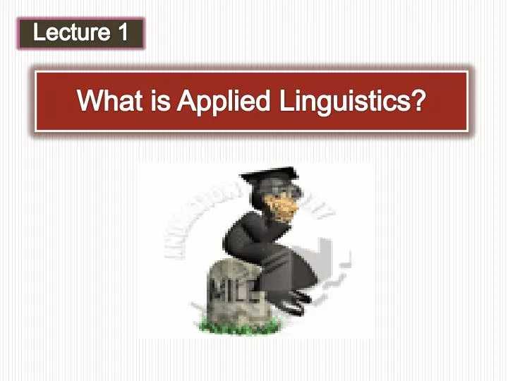 what is applied linguistics