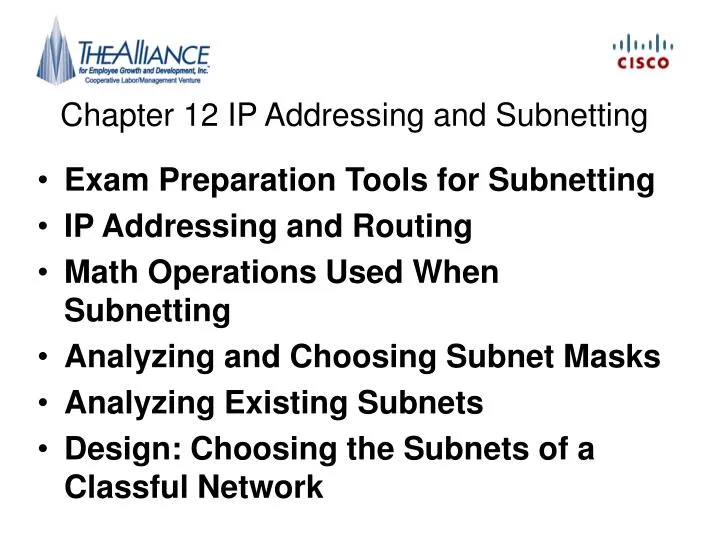 chapter 12 ip addressing and subnetting