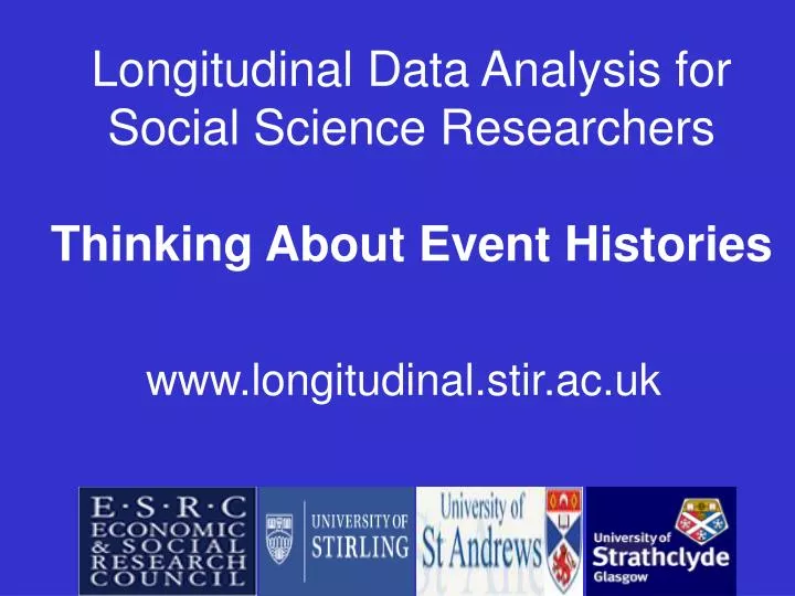 longitudinal data analysis for social science researchers thinking about event histories