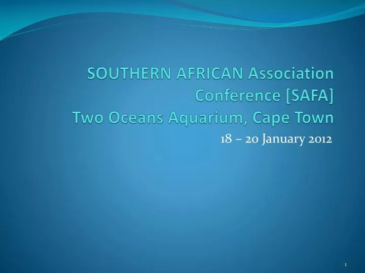 southern african association conference safa two oceans aquarium cape town