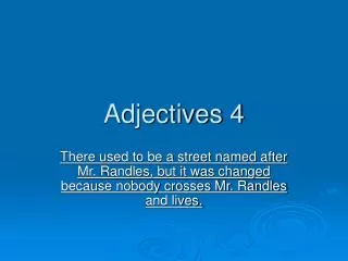 Adjectives 4