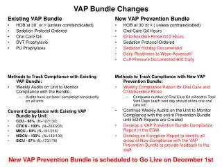 VAP Bundle Changes