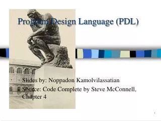Program Design Language (PDL)