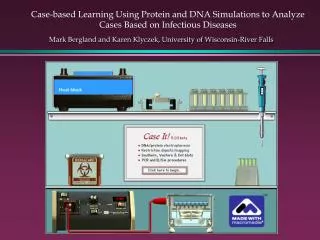 Case-based Learning Using Protein and DNA Simulations to Analyze Cases Based on Infectious Diseases