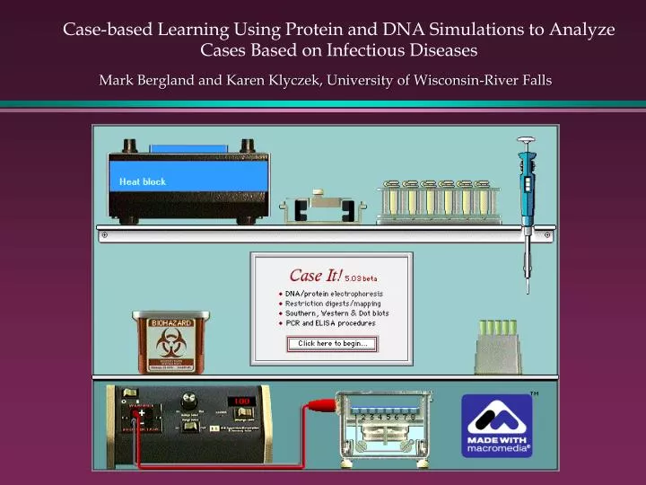 case based learning using protein and dna simulations to analyze cases based on infectious diseases