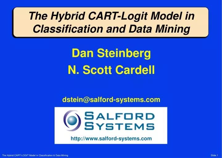the hybrid cart logit model in classification and data mining