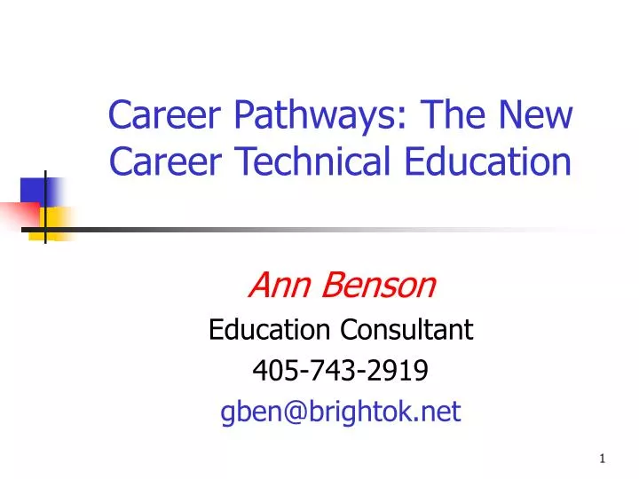 career pathways the new career technical education