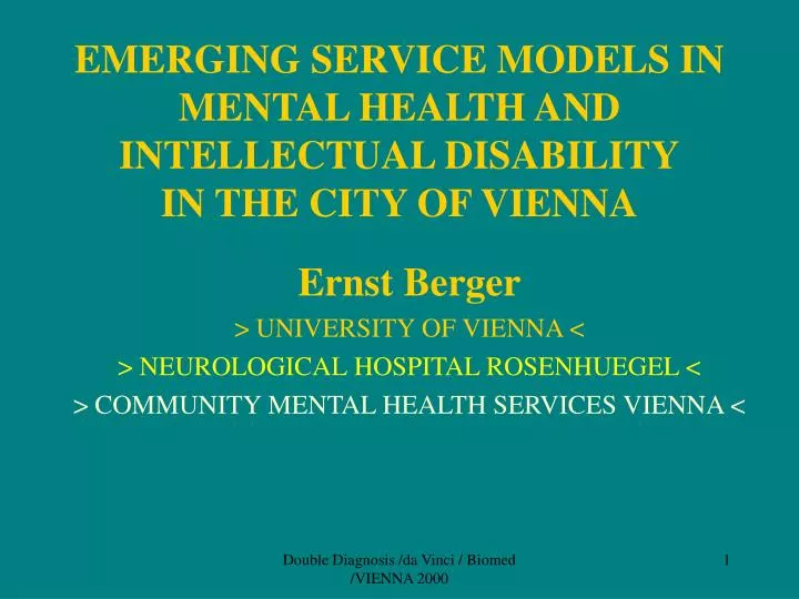 emerging service models in mental health and intellectual disability in the city of vienna
