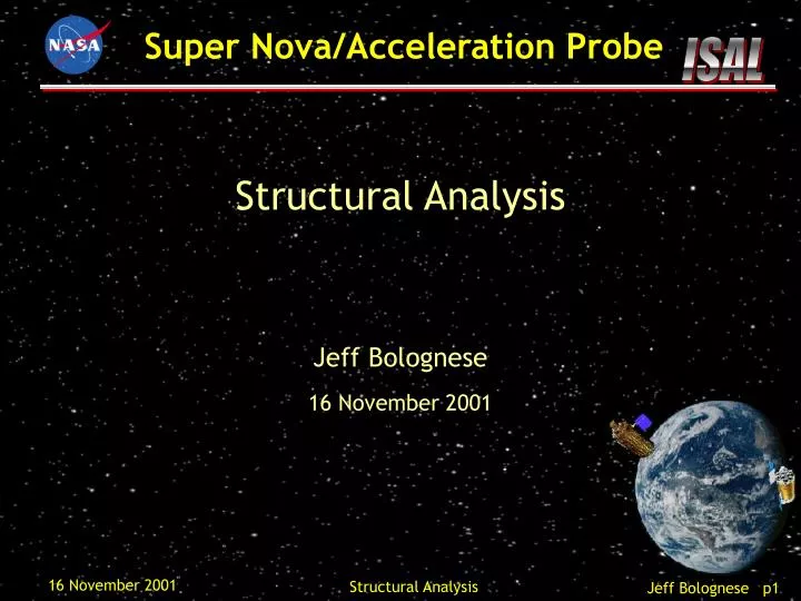 structural analysis jeff bolognese 16 november 2001