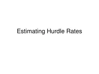 Estimating Hurdle Rates