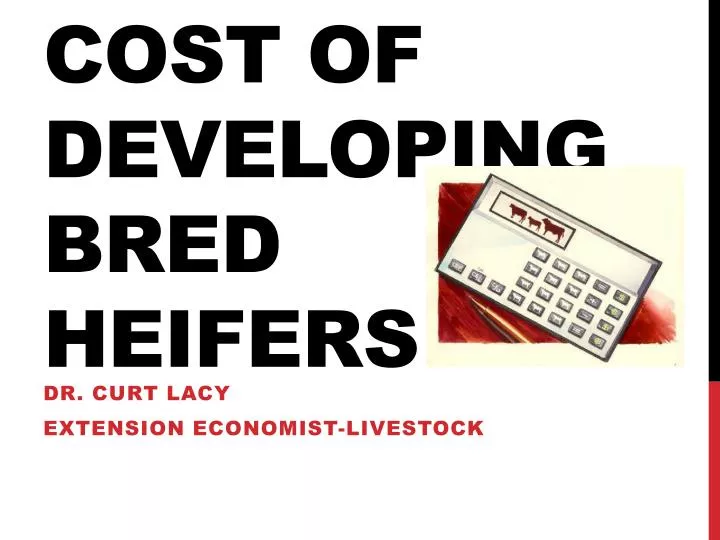 cost of developing bred heifers