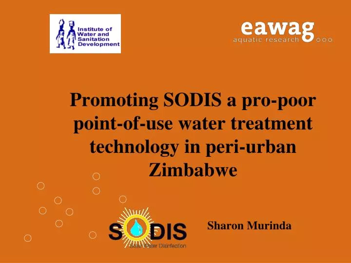 promoting sodis a pro poor point of use water treatment technology in peri urban zimbabwe