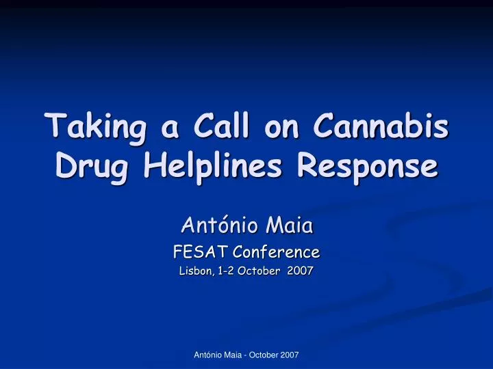 taking a call on cannabis drug helplines response