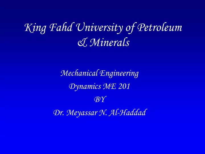 king fahd university of petroleum minerals