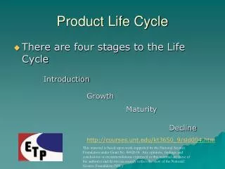 Product Life Cycle