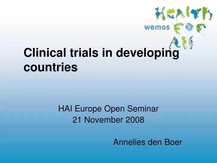 clinical trials in developing countries