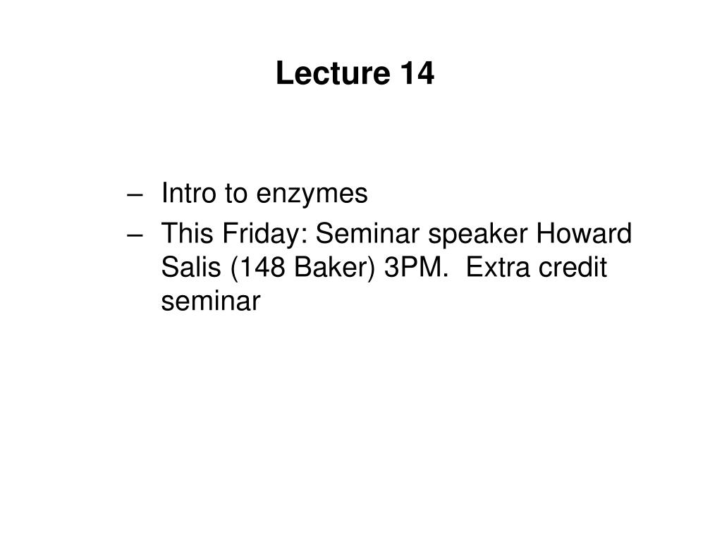 PPT - Lecture 14 PowerPoint Presentation, free download - ID:816496