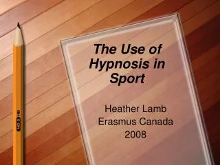 The Use of Hypnosis in Sport