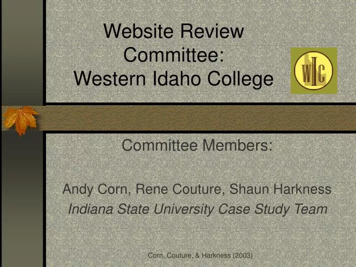 website review committee western idaho college