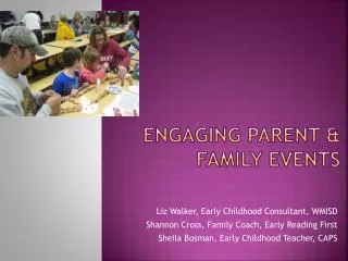 Engaging Parent &amp; Family Events