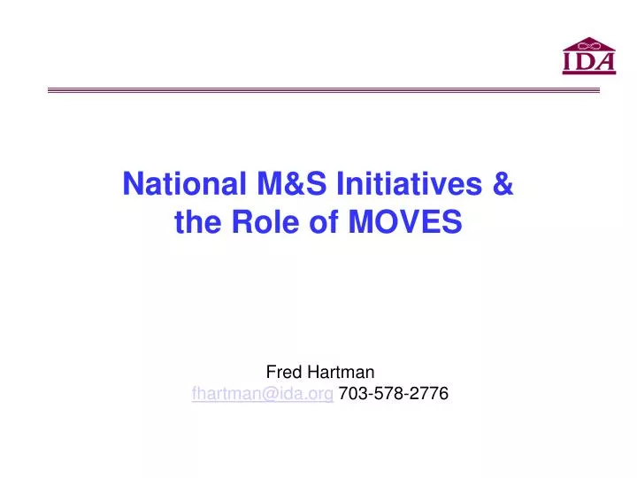 national m s initiatives the role of moves