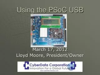 Using the PSoC USB