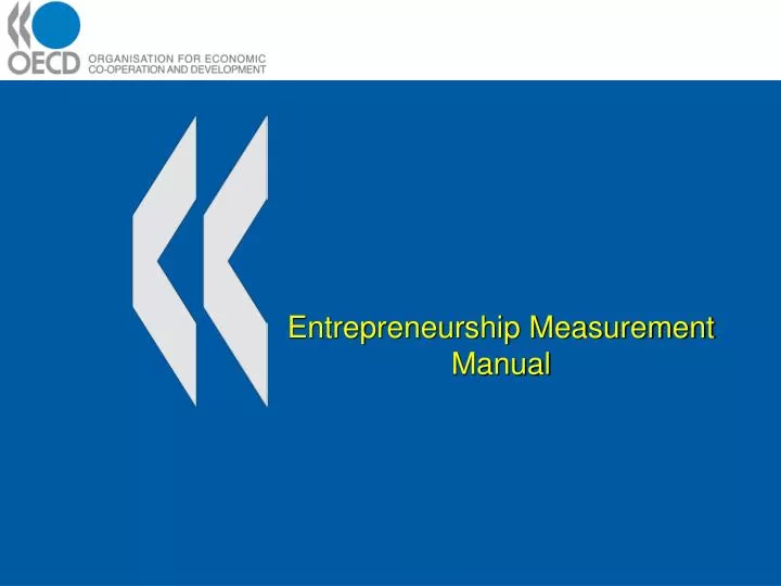 entrepreneurship measurement manual