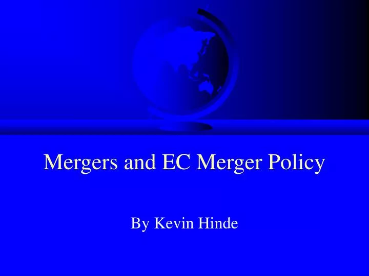 mergers and ec merger policy