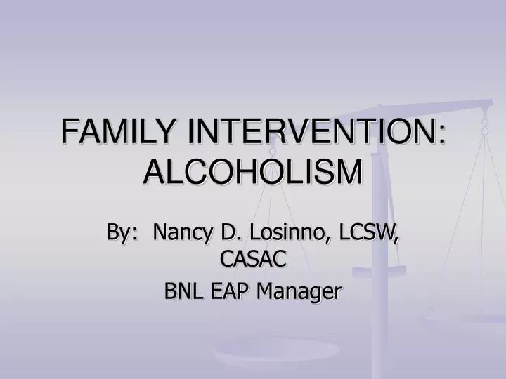 family intervention alcoholism