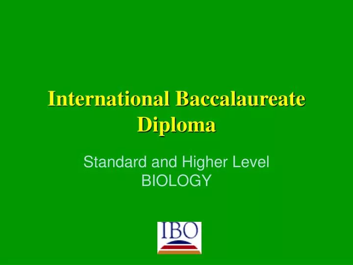 international baccalaureate diploma