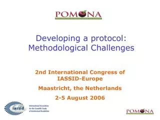 Developing a protocol: Methodological Challenges