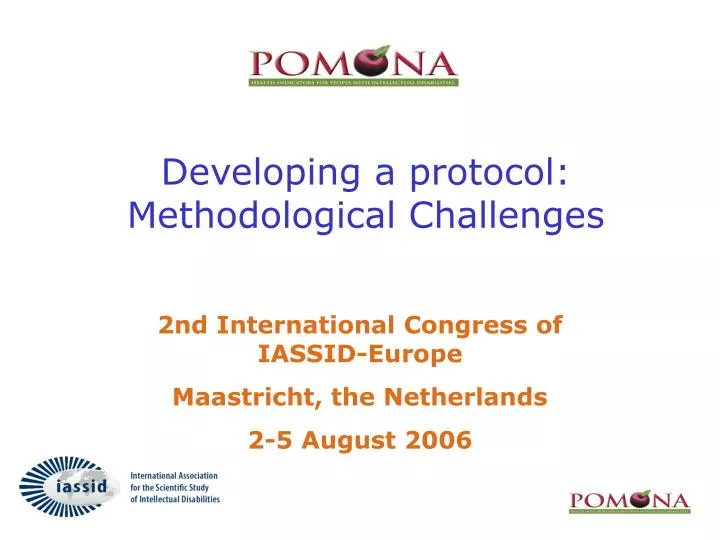 developing a protocol methodological challenges